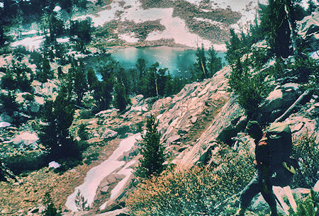 Looking down on Gem Lakes - 1961