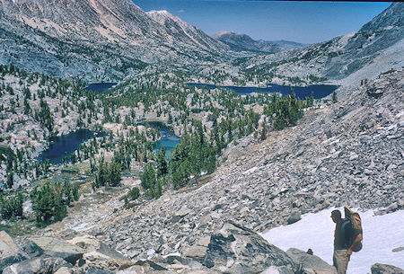 Looking down on Gem Lakes and Chicken Foot Lake - 1964