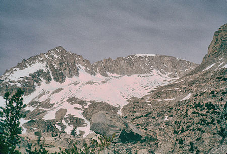 Mt. Dade and Mt. Abbot from near Treasure Lakes -1961