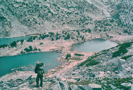 Treasure Lakes from south ridge - 1961