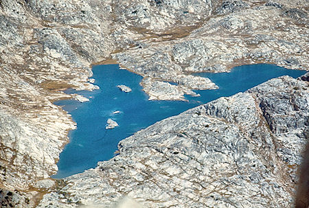 Vee Lake from Seven Gables summit - John Muir Wilderness 07 Sep 1976