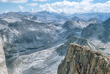 Gable Lakes, Humphrey Basin from Seven Gables summit - John Muir Wilderness 07 Sep 1976