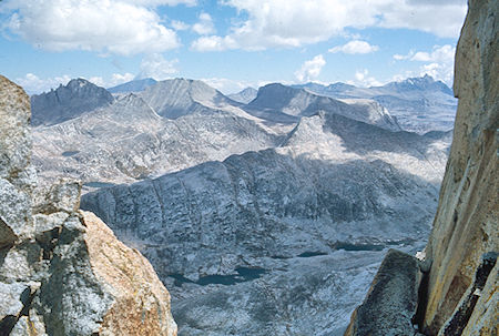 Gable Lakes, Mt. Humphrey from Seven Gables summit<br>John Muir Wilderness 07 Sep 1976 Gable Lakes, Mt. Humphrey from Seven Gables summit<br>John Muir Wilderness 07 Sep 1976