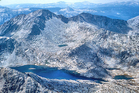 Three Island Lake, Senger Peak from Seven Gables summit<br>John Muir Wilderness 07 Sep 1976 Three Island Lake, Senger Peak from Seven Gables summit<br>John Muir Wilderness 07 Sep 1976