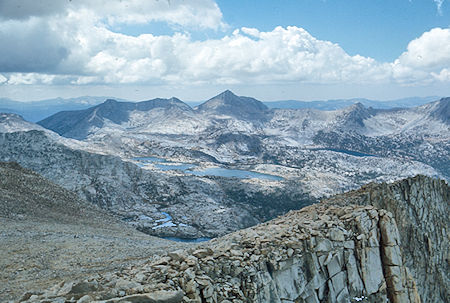 Marie Lake, Mt. Hooper from 'North Gable' summit - John Muir Wilderness 07 Sep 1976