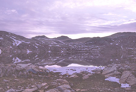 Desolation Lake in the early cloudy morning - 4 Jul 1970