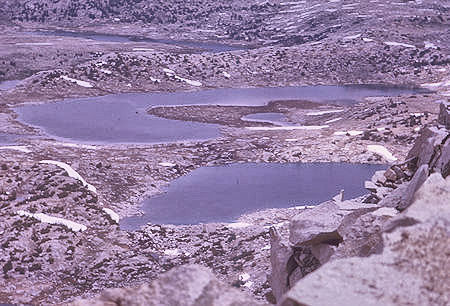 Paris Lake and Puppet Lake from top of Pilot Knob - 4 Jul 1970