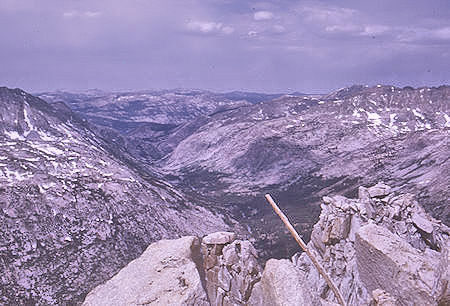 Looking down Piute Canyon below Hutchinson Meadow from top of Pilot Knob - 4 Jul 1970 Looking down Piute Canyon below Hutchinson Meadow from top of Pilot Knob - 4 Jul 1970