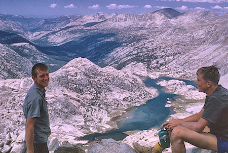 Evolution Lake from top of Mt. Spencer<br>Kings Canyon National Park 24 Aug 1964