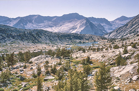 Dusy Basin from above camp<br>Kings Canyon National Park 28 Aug 1964
