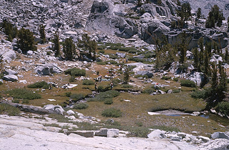 Camp at Dusy Lake<br>Kings Canyon National Park 28 Aug 1964