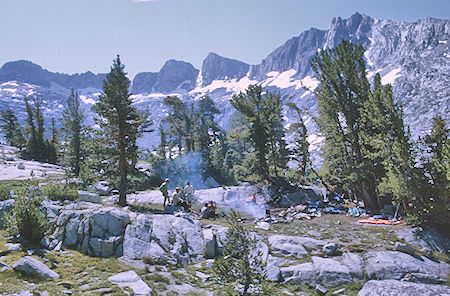 Dusy Basin camp - Kings Canyon National Park 23 Aug 1969