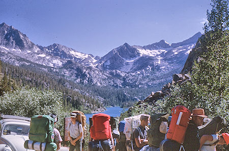 Ready to hit the trail at South Lake - John Muir Wilderness 17 Aug 1963