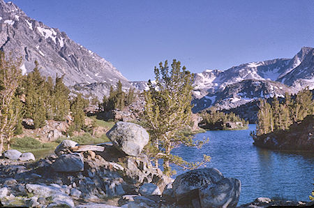 Long Lake, on the trail to Bishop Pass - John Muir Wilderness 17 Aug 1963