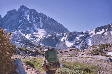 Mt. Agassiz, approaching Bishop Pass - John Muir Wilderness 18 Aug 1963