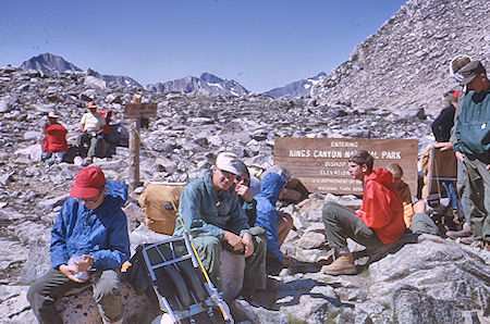 The gang on Bishop Pass - John Muir Wilderness 18 Aug 1963 The gang on Bishop Pass - John Muir Wilderness 18 Aug 1963