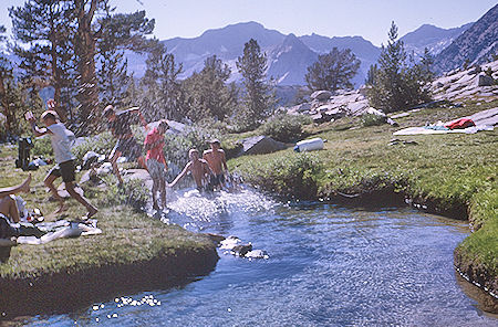 Fun at Dusy Lake camp - Kings Canyon National Park 18 Aug 1963 Fun at Dusy Lake camp - Kings Canyon National Park 18 Aug 1963