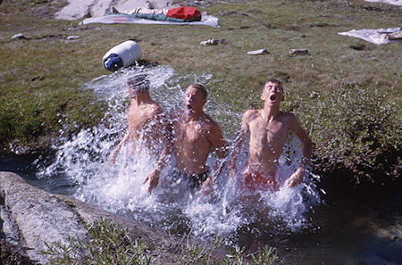 Fun at Dusy Lake camp - Kings Canyon National Park 18 Aug 1963 Fun at Dusy Lake camp - Kings Canyon National Park 18 Aug 1963