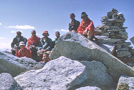 The gang  on top of Columbine Peak - Kings Canyon National Park 24 Aug 1969