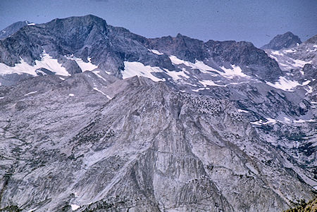 Black Divide, Mt. Goddard (right rear) from Columbine Peak - Kings Canyon National Park 24 Aug 1969