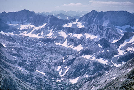 View toward Amphitheatre Lake from Columbine Peak - Kings Canyon National Park 24 Aug 1969