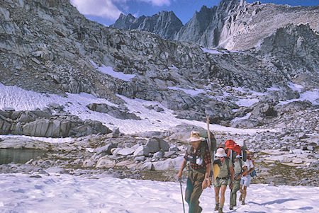 North Palisade, Potluck Pass on way to camp at lake 11,672 - Kings Canyon National Park 24 Aug 1969