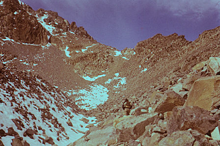 Split Mountain - John Muir Wilderness - Nearing crest between Split Mountain and Mt. Tinemaha Split Mountain - John Muir Wilderness - Nearing crest between Split Mountain and Mt. Tinemaha