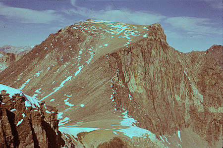 Split Mountain - John Muir Wilderness - Mt. Prater and saddle from ridge leading to Split Mountain Split Mountain - John Muir Wilderness - Mt. Prater and saddle from ridge leading to Split Mountain