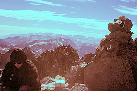 Split Mountain - John Muir Wilderness - South from top of Split Mountain - Williamson, Whitney, Junction, Forester Pass, etc.