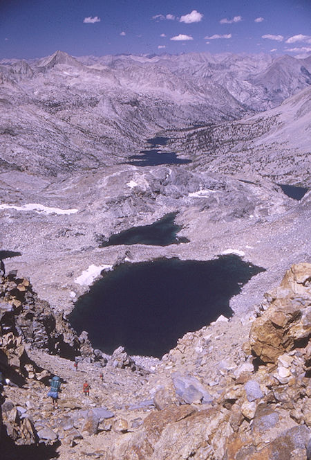 Descending to Dragon Lakes and Rae Lakes - Kings Canyon National Park 30 Aug 1970
