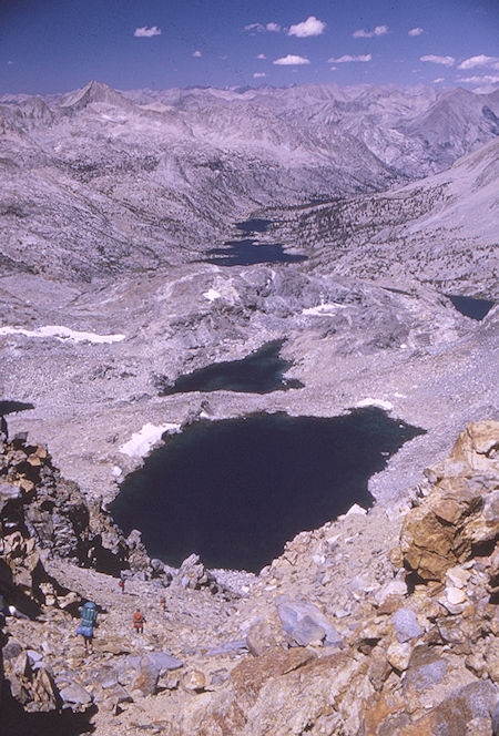 Descending to Dragon Lakes and Rae Lakes<br>Kings Canyon National Park 30 Aug 1970 Descending to Dragon Lakes and Rae Lakes<br>Kings Canyon National Park 30 Aug 1970