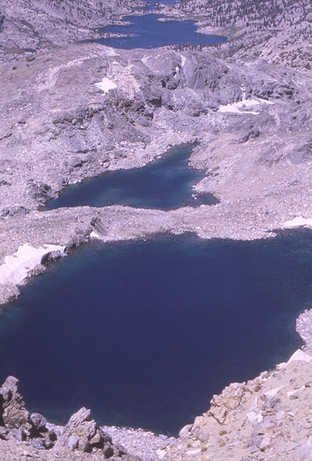 Lakes of Dragon Lake basin, Rae Lakes<br>Kings Canyon National Park 30 Aug 1970 Lakes of Dragon Lake basin, Rae Lakes<br>Kings Canyon National Park 30 Aug 1970