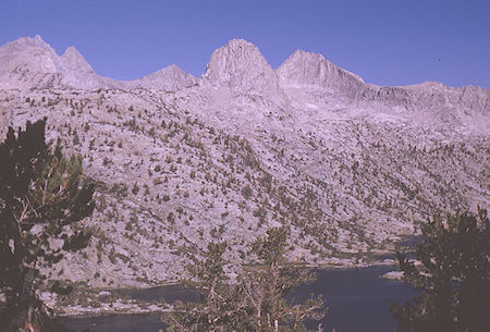Mount Cotter, Fin Dome, Mount Clarence King, Rae Lakes<br>Kings Canyon National Park 31 Aug 1970 Mount Cotter, Fin Dome, Mount Clarence King, Rae Lakes<br>Kings Canyon National Park 31 Aug 1970