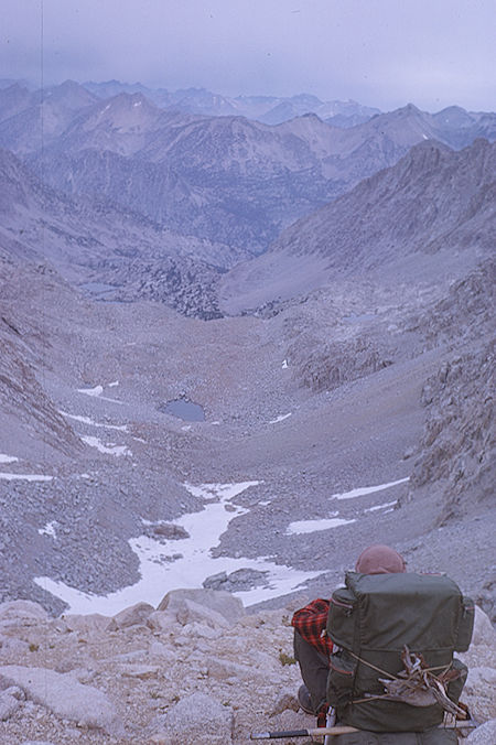 Vidette Valley from Deerhorn Pass - Kings Canyon National Park 30 Aug 1963