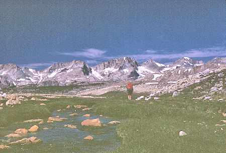 Tyndall Creek, Great Western Divide from below Shepherd Pass - Sequoia National Park 28 Aug 1967