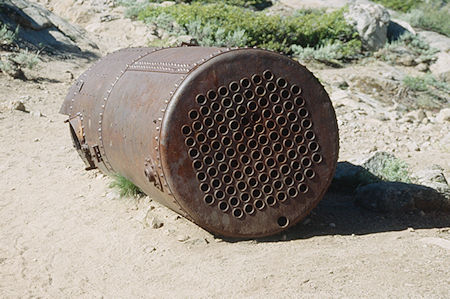 Donkey engine boiler near Relief Reservoir - Emigrant Wilderness 1993 Donkey engine boiler near Relief Reservoir - Emigrant Wilderness 1993