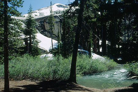 Summit Creek and cliffs at camp - Emigrant Wilderness 1993 Summit Creek and cliffs at camp - Emigrant Wilderness 1993