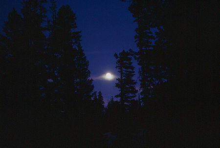 Moon over camp - Emigrant Wilderness 1993 Moon over camp - Emigrant Wilderness 1993