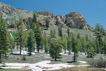 Volcanic rock on Relief Peak slopes near Lunch Meadow - Emigrant Wilderness 1993