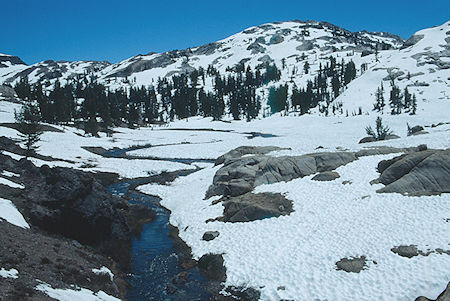 Summit Creek at snow covered Lunch Meadow - Emigrant Wilderness 1993 Summit Creek at snow covered Lunch Meadow - Emigrant Wilderness 1993