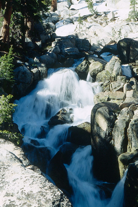 Summit Creek cascade below camp two - Emigrant Wilderness 1993