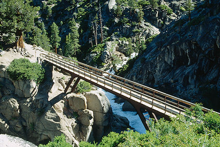 Second bridge across Stanislaus River - Emigrant Wilderness 1993 Second bridge across Stanislaus River - Emigrant Wilderness 1993