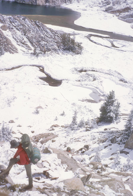 Above Crown Lake in snow - Hoover Wilderness - 01 Sep 1964 Above Crown Lake in snow - Hoover Wilderness - 01 Sep 1964