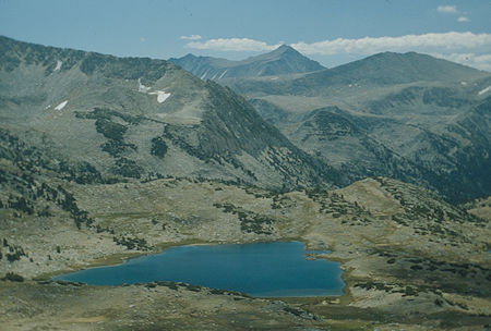 Mt. Morgan, Mt. Starr, Mono Pass, Pioneer Basin from Steelhead Lake saddle - 1987