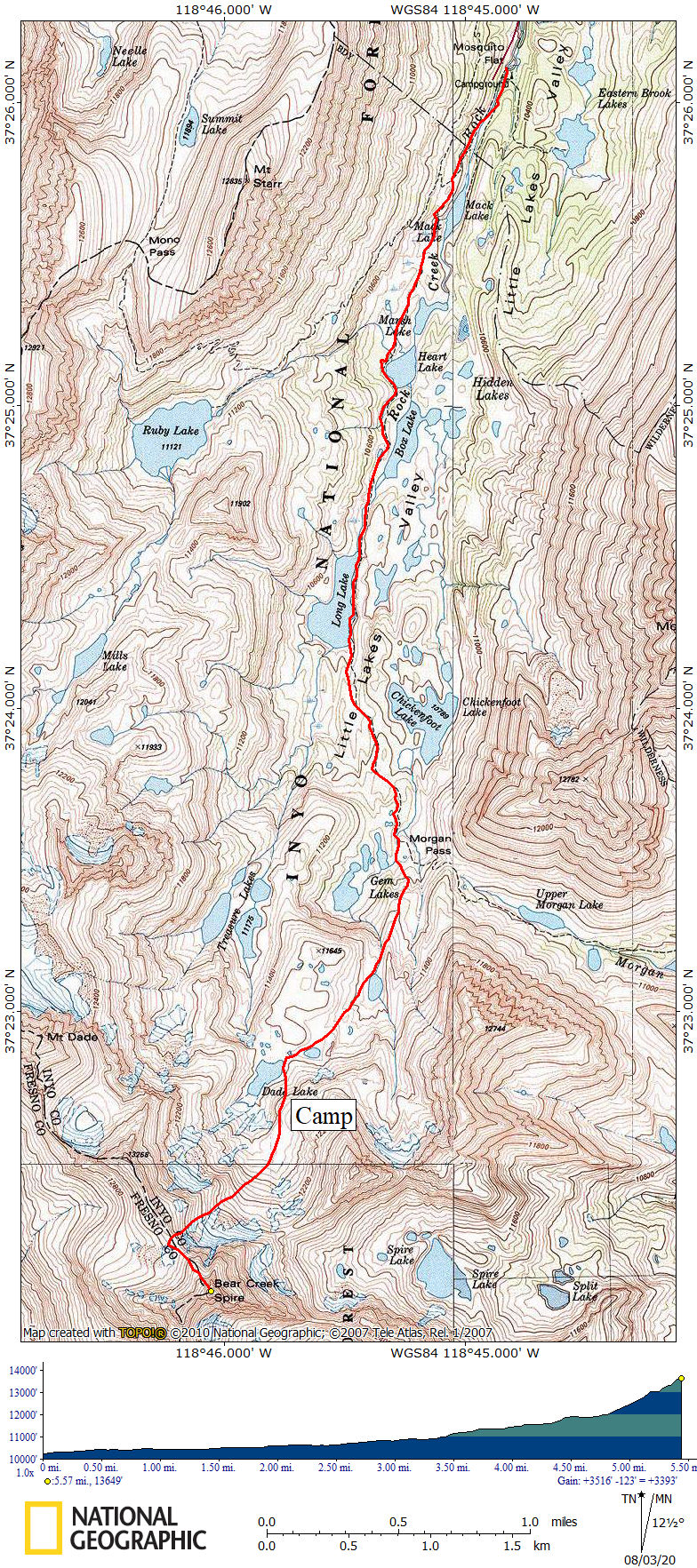Bear Creek Sphire Route Map