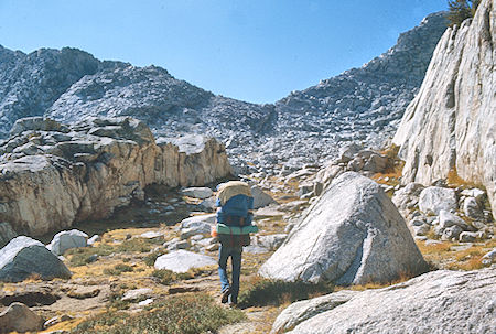 Approach to 'Senger Saddle' - John Muir Wilderness 08 Sep 1976