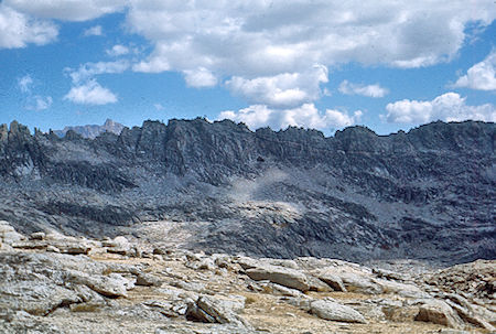 Mt. Humphrey (left rear), The Pinnacles from near Turret Peak<br>John Muir Wilderness 08 Sep 1976 Mt. Humphrey (left rear), The Pinnacles from near Turret Peak<br>John Muir Wilderness 08 Sep 1976