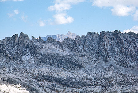 Mt. Humphrey (rear), The Pinnacles from near Turret Peak<br>John Muir Wilderness 08 Sep 1976 Mt. Humphrey (rear), The Pinnacles from near Turret Peak<br>John Muir Wilderness 08 Sep 1976