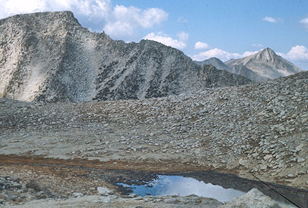Mt. Senger (left) and Mt. Hooper (right) from near Turret Peak<br>John Muir Wilderness 08 Sep 1976 Mt. Senger (left) and Mt. Hooper (right) from near Turret Peak<br>John Muir Wilderness 08 Sep 1976