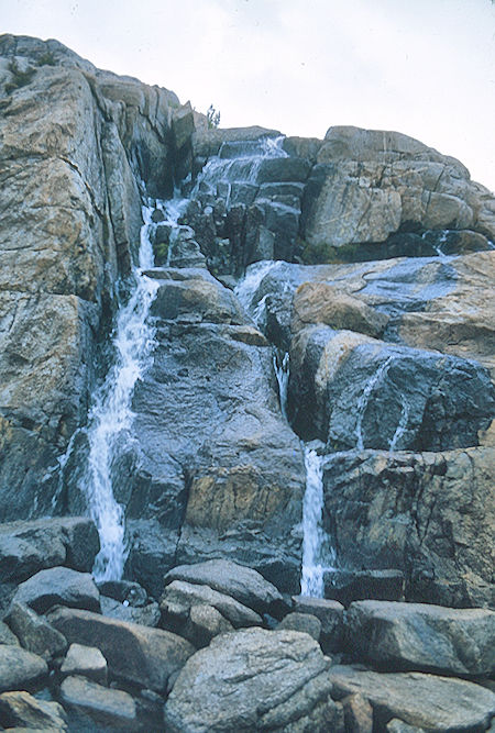 Cascade above Big Chief Lake<br>John Muir Wilderness 08 Sep 1976 Cascade above Big Chief Lake<br>John Muir Wilderness 08 Sep 1976